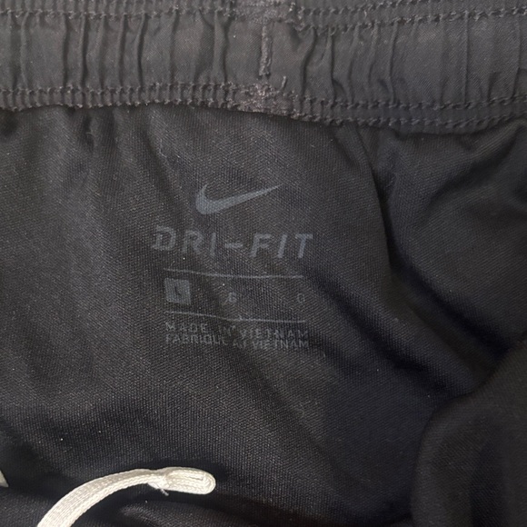 Nike Kid’s Black Dri-Fit Athletic Shorts with White Trim - Picture 2 of 3